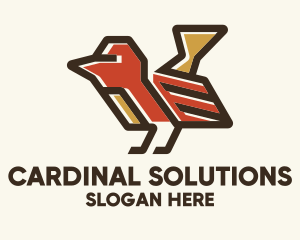 Cardinal - Geometric Red Bird logo design