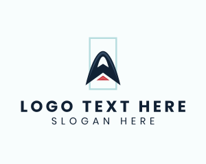 Typography - Digital Arrow Letter A logo design