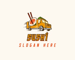 Sushi Food Truck logo design