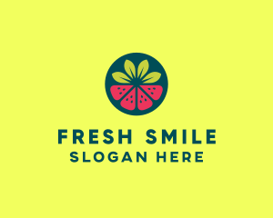 Strawberry Watermelon Fruit logo design