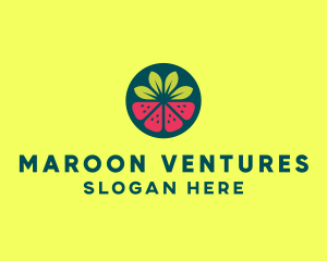 Strawberry Watermelon Fruit logo design