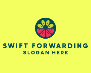 Strawberry Watermelon Fruit logo design