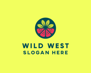 Strawberry Watermelon Fruit logo design