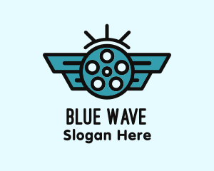 Blue - Blue Wing Cinema logo design