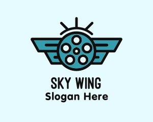 Wing - Blue Wing Cinema logo design