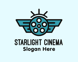 Cinema - Blue Wing Cinema logo design