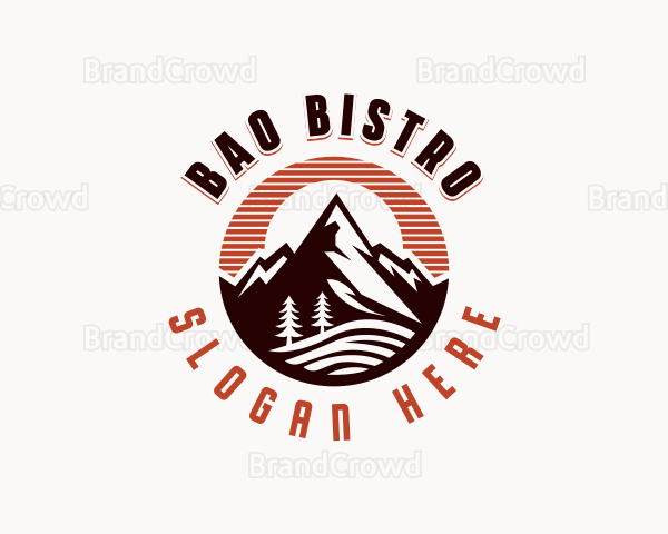 Mountain Hiking Adventure Logo