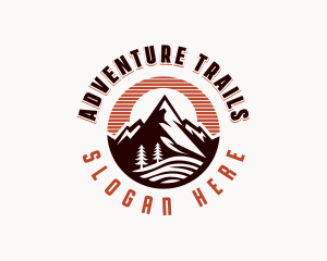 Mountain Hiking Adventure logo design