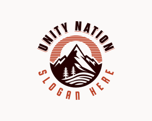 Mountain Hiking Adventure logo design