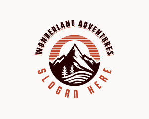 Mountain Hiking Adventure logo design