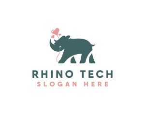 Rhino - Rhino Wildlife Safari Animal logo design