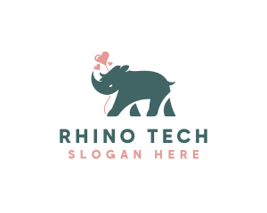 Rhino Wildlife Safari Animal  logo design