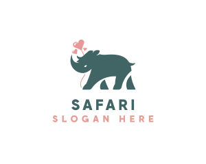 Rhino Wildlife Safari Animal  logo design