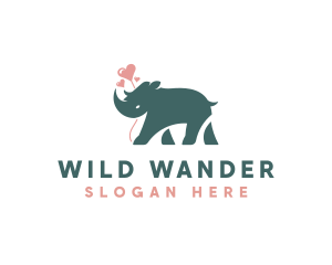 Rhino Wildlife Safari Animal  logo design