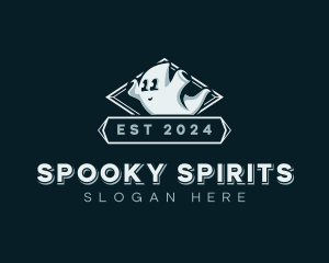 Spooky Cartoon Ghost logo design