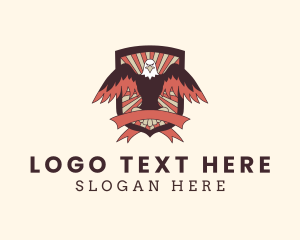 Eagle - Hipster Eagle Shield logo design