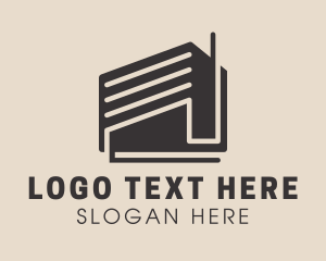 Shipping Container - Barn Storage House logo design