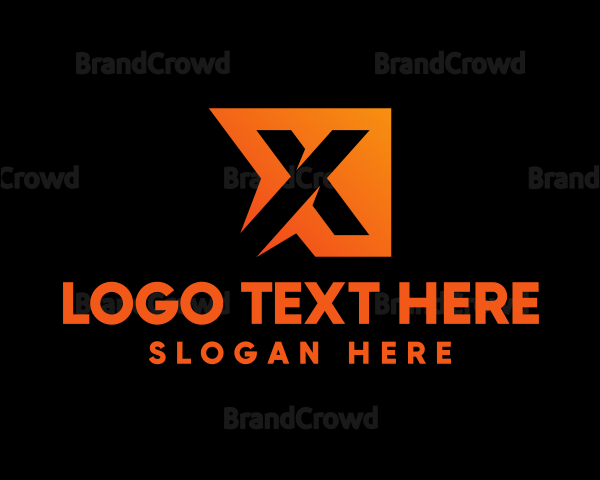 Generic Orange Letter X Logo
