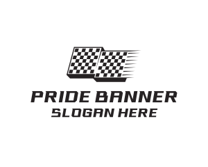 Race Flag Pit Stop logo design