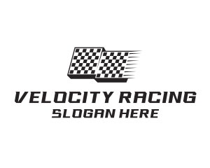 Race Flag Pit Stop logo design