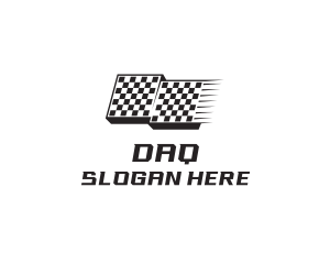 Racing - Race Flag Pit Stop logo design