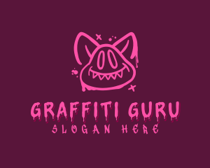 Vandal - Cat Graffiti Vandalism logo design