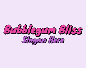 Bubblegum - Retro Bubblegum Comic logo design