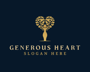 Heart Human Tree logo design