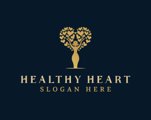 Heart Human Tree logo design