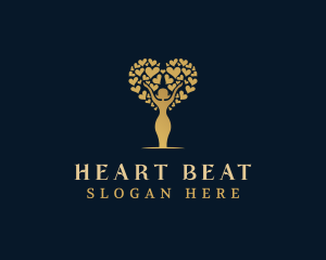 Heart Human Tree logo design