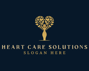 Heart Human Tree logo design