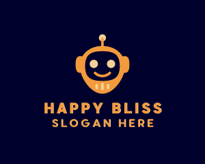 Happy Location Robot logo design