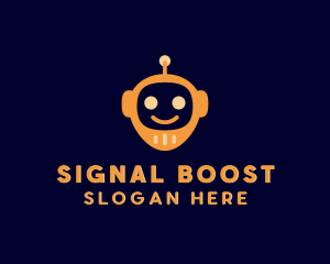 Happy Location Robot logo design