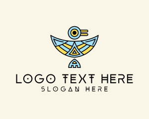 Totem - Aztec Aviary Bird logo design