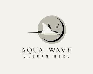 Oceanic - Mystical Marine Stingray logo design