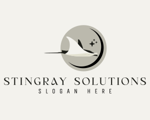 Mystical Marine Stingray logo design