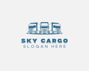 Trailer Truck Logistics logo design