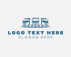 Trailer Truck Logistics Logo