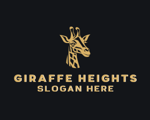 Giraffe Animal Zoo logo design