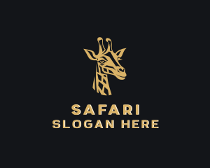 Botswana - Giraffe Animal Zoo logo design