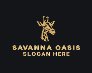 Savanna - Giraffe Animal Zoo logo design