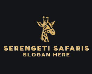 Tanzania - Giraffe Animal Zoo logo design