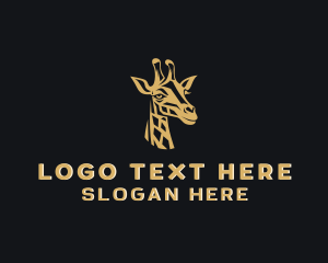 Zoo - Giraffe Animal Zoo logo design