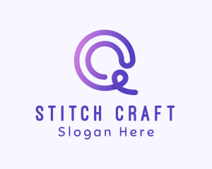 Stitch - Fashion Lace Loop Letter C logo design