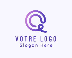 Fashion Lace Loop Letter C logo design