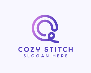 Fashion Lace Loop Letter C logo design