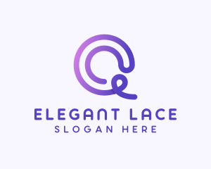 Lace - Fashion Lace Loop Letter C logo design