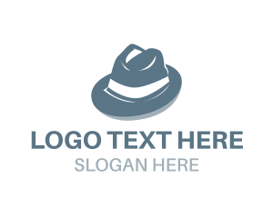 Masculine Fedora Hat logo design