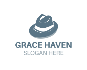 Masculine Fedora Hat Logo