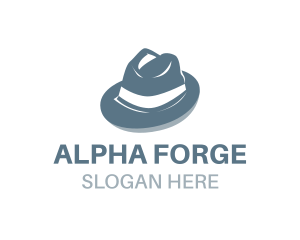 Masculine Fedora Hat logo design